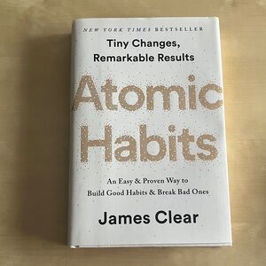 Atomic Habits by James Clear hardcover book